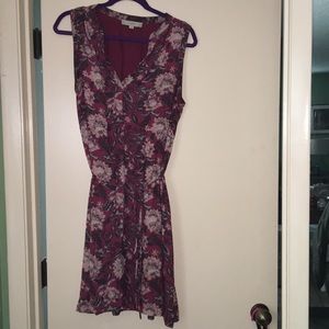 Ann Taylor Loft Floral print dress with tie belt